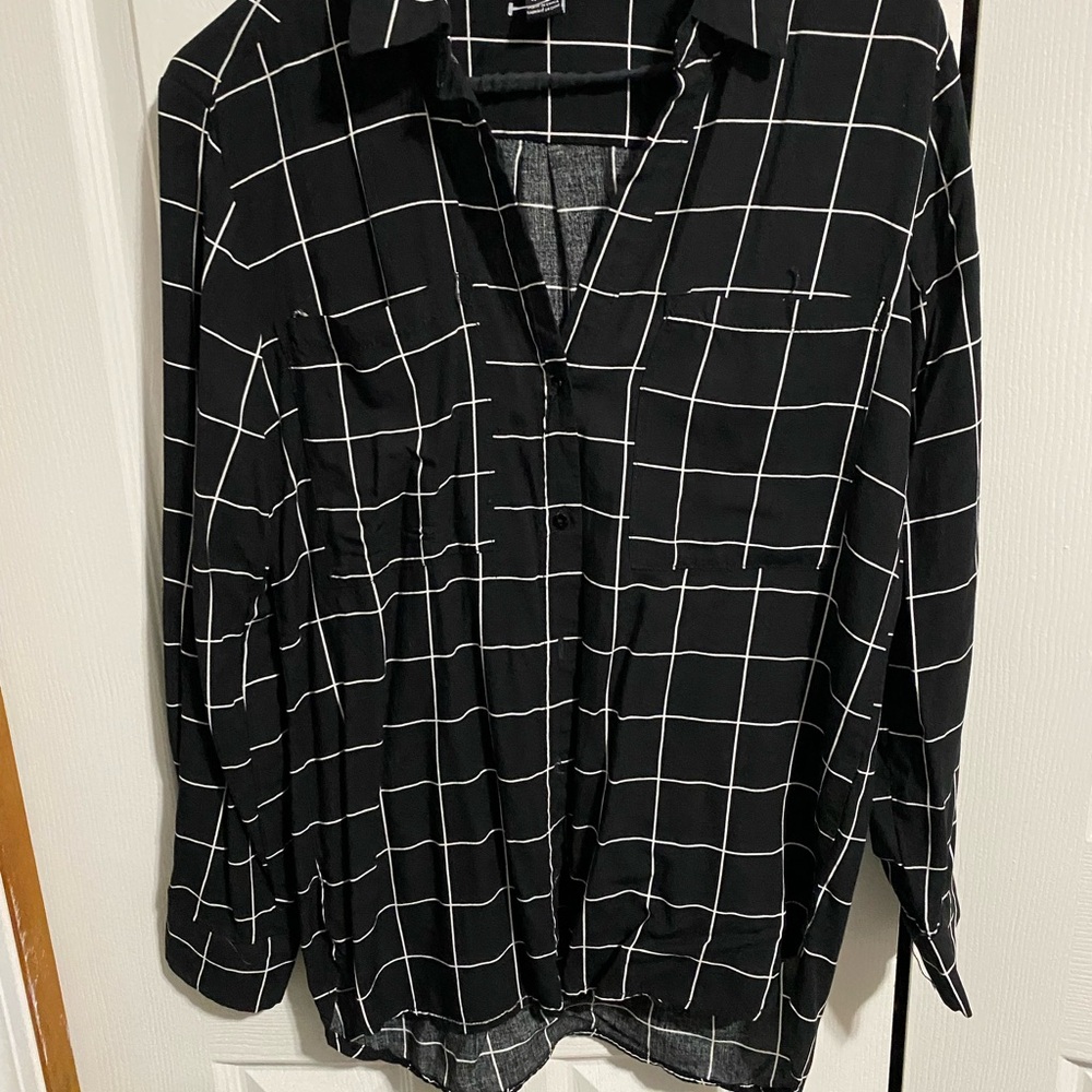 Streetwear Society Black and White Grid Men's Shirt